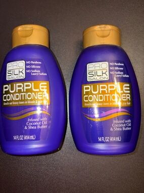 Pro Silk Salon Purple Conditioner 14FL OZ Bundle of Two